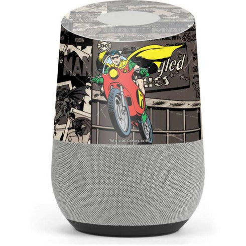 DC Comics Robin Vintage Action pose pattern Google Home Skin