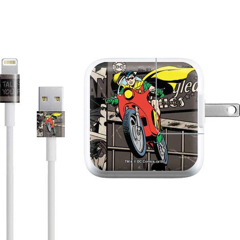 DC Comics Robin Vintage Action pose pattern iPad Charger (10W USB) Skin