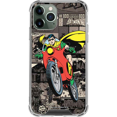 DC Comics Robin Vintage Action pose pattern iPhone 11 Pro Max Clear Case