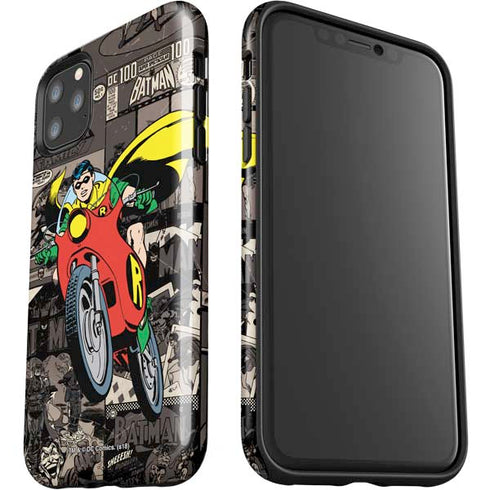 DC Comics Robin Vintage Action pose pattern iPhone 11 Pro Max Impact Case