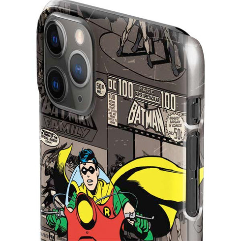DC Comics Robin Vintage Action pose pattern iPhone 11 Pro Max Lite Case