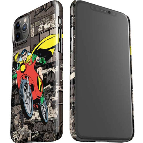 DC Comics Robin Vintage Action pose pattern iPhone 11 Pro Max Lite Case