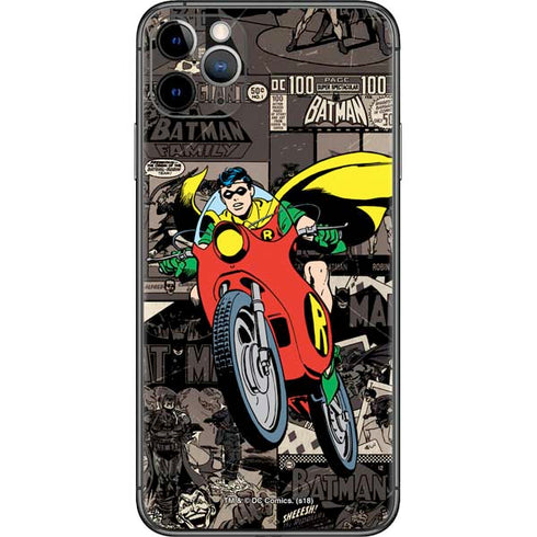 DC Comics Robin Vintage Action pose pattern iPhone 11 Pro Max Skin