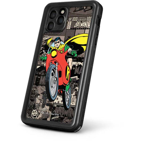 DC Comics Robin Vintage Action pose pattern iPhone 11 Pro Waterproof Case