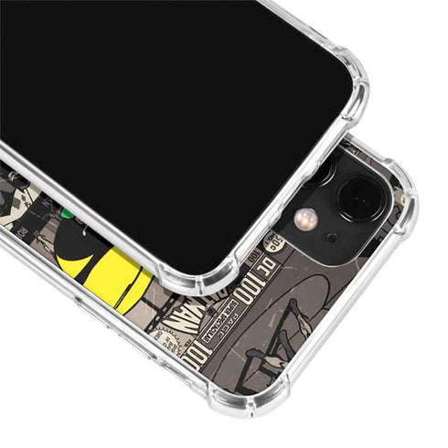 DC Comics Robin Vintage Action pose pattern iPhone 12 Clear Case