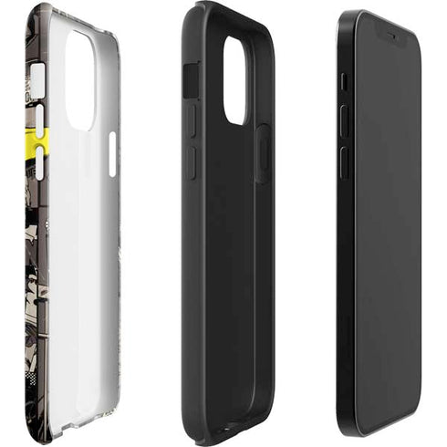 DC Comics Robin Vintage Action pose pattern iPhone 12 Mini Impact Case