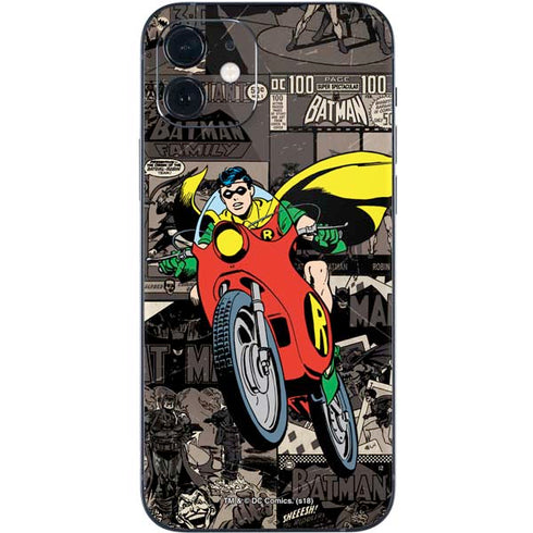 DC Comics Robin Vintage Action pose pattern iPhone 12 Mini Skin