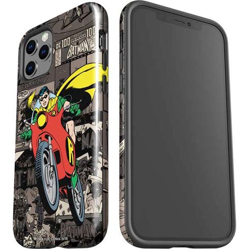 DC Comics Robin Vintage Action pose pattern iPhone 12 Pro Impact Case