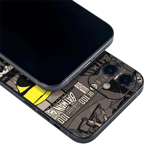 DC Comics Robin Vintage Action pose pattern iPhone 12 Skin