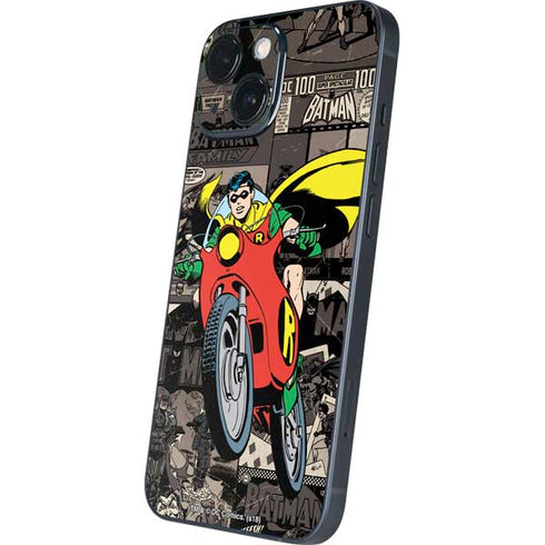 DC Comics Robin Vintage Action pose pattern iPhone 13 Mini Skin