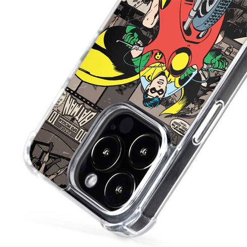 DC Comics Robin Vintage Action pose pattern iPhone 15 Pro Max MagSafe Case