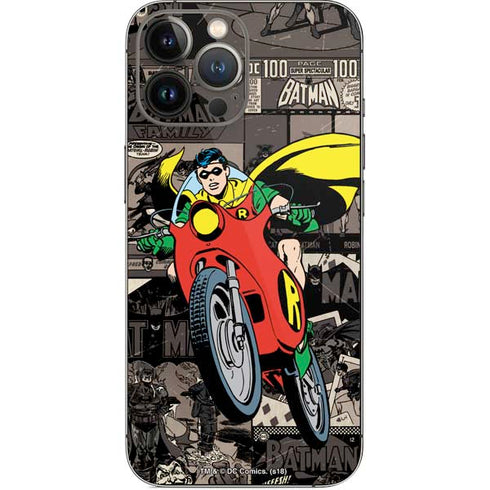 DC Comics Robin Vintage Action pose pattern iPhone 14 Pro Max Skin