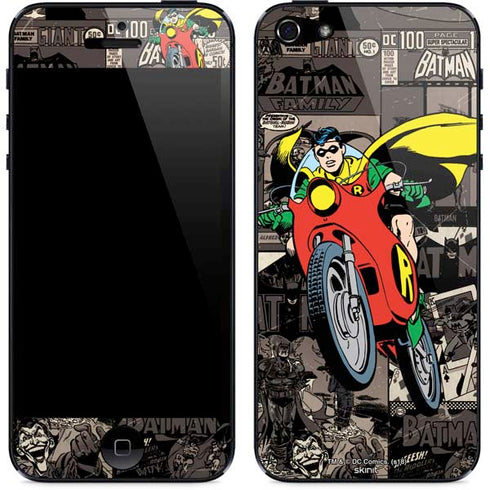 DC Comics Robin Vintage Action pose pattern iPhone 5/5s/5SE Skin