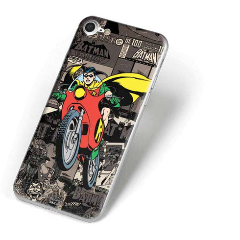 DC Comics Robin Vintage Action pose pattern iPhone 8 Skin