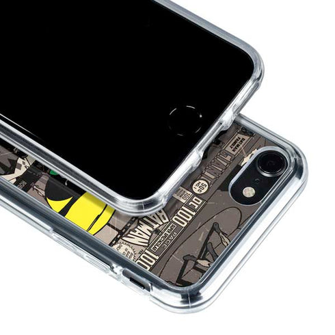 DC Comics Robin Vintage Action pose pattern iPhone SE (2nd & 3rd Gen) Clear Case
