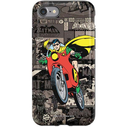 DC Comics Robin Vintage Action pose pattern iPhone SE (2nd & 3rd Gen) Pro Case