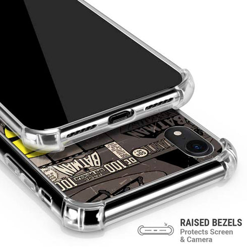 DC Comics Robin Vintage Action pose pattern iPhone XR Clear Case