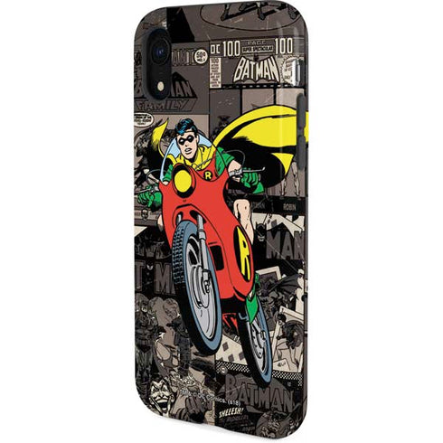 DC Comics Robin Vintage Action pose pattern iPhone XR Pro Case