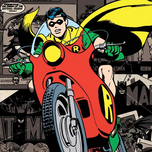 DC Comics Robin Vintage Action pose pattern iPhone XR Skin