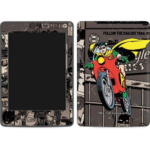 DC Comics Robin Vintage Action pose pattern Amazon Kindle Skin