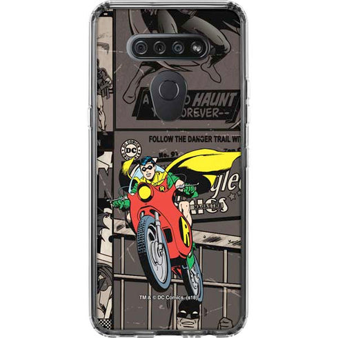 DC Comics Robin Vintage Action pose pattern LG K51/Q51 Clear Case