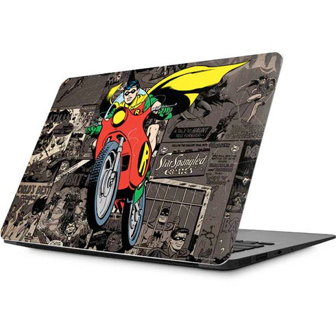 DC Comics Robin Vintage Action pose pattern Apple MacBook Skin
