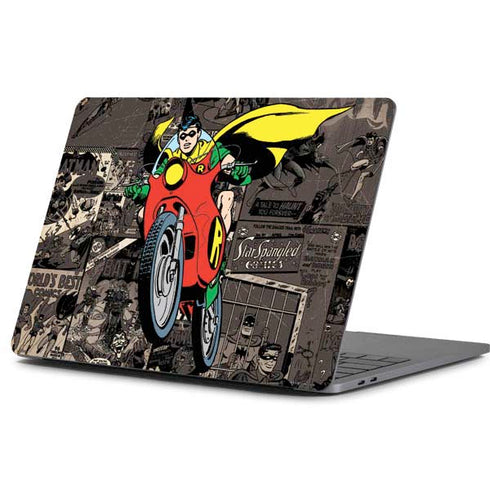 DC Comics Robin Vintage Action pose pattern Apple MacBook Pro 13-inch Skin