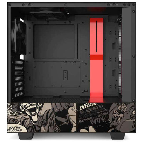 DC Comics Robin Vintage Action pose pattern NZXT H510 Compact ATX Mid-Tower Case Skin