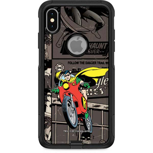 DC Comics Robin Vintage Action pose pattern Otterbox Commuter iPhone Skin