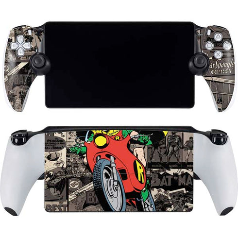 DC Comics Robin Vintage Action pose pattern PlayStation Portal Remote Player Skin