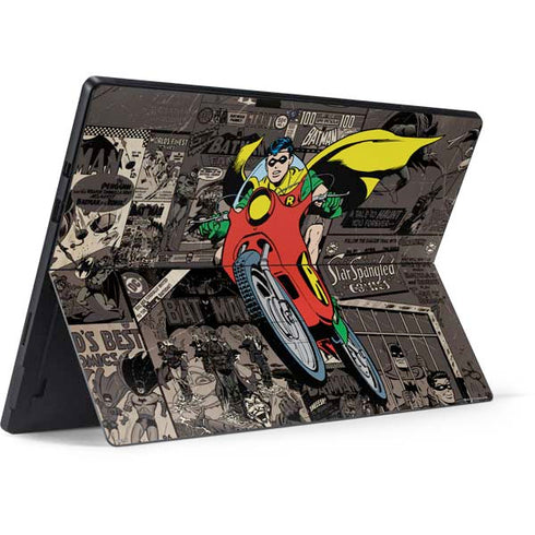 DC Comics Robin Vintage Action pose pattern Surface Pro 7 Skin