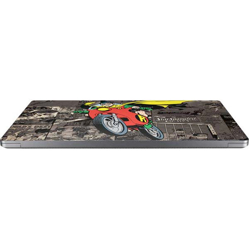 DC Comics Robin Vintage Action pose pattern Universal Laptop 14in (11.4 x 8.2in) Skin