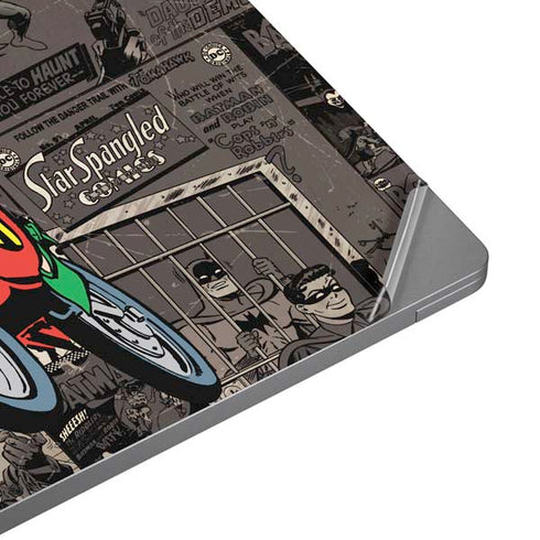 DC Comics Robin Vintage Action pose pattern Universal Laptop 18in (14.6 x 10.6in) Skin