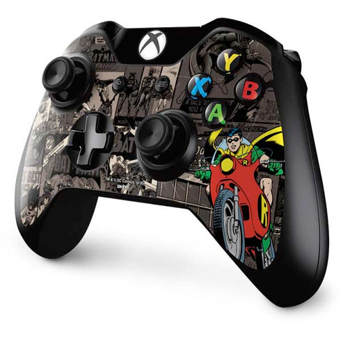 DC Comics Robin Vintage Action pose pattern Xbox One Controller Skin