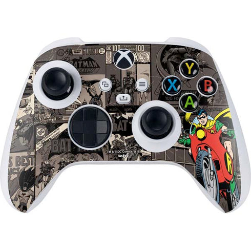 DC Comics Robin Vintage Action pose pattern Xbox Series S Controller Skin