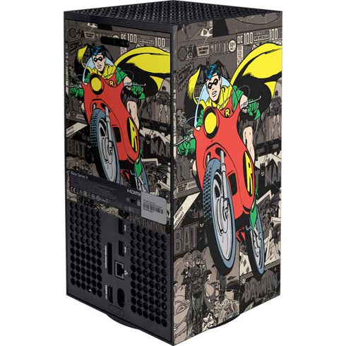 DC Comics Robin Vintage Action pose pattern Xbox Series X Bundle Skin