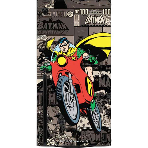 DC Comics Robin Vintage Action pose pattern Xbox Series X Console Skin