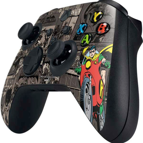 DC Comics Robin Vintage Action pose pattern Xbox Series X Controller Skin