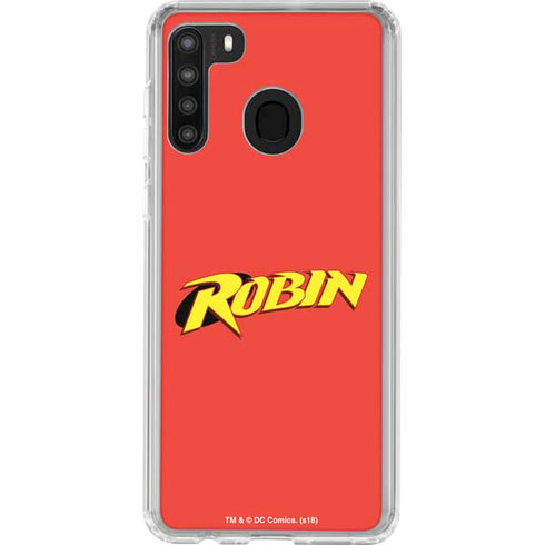 DC Comics Robin Official Logo Galaxy A21 Clear Case