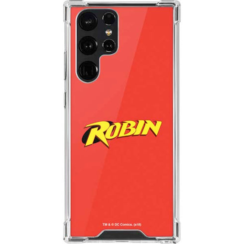 DC Comics Robin Official Logo Galaxy S22 Ultra Clear Case