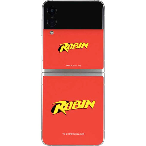 DC Comics Robin Official Logo Galaxy Z Flip4 5G Skin