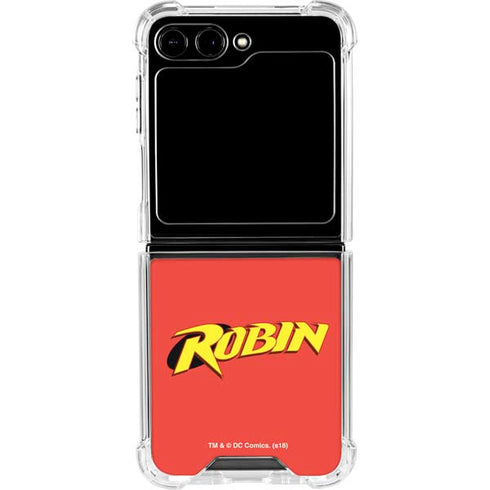 DC Comics Robin Official Logo Galaxy Z Flip5 5G Clear Case
