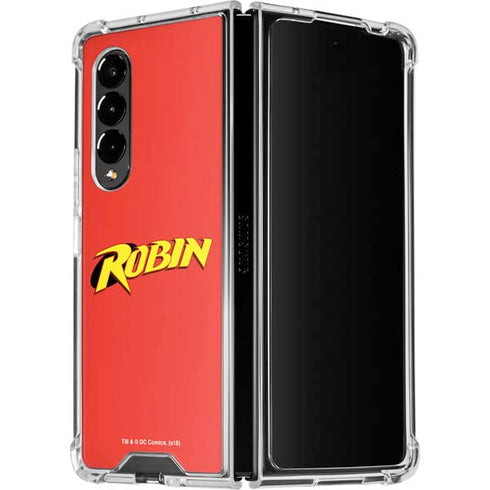 DC Comics Robin Official Logo Galaxy Z Fold4 5G Clear Case