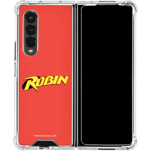 DC Comics Robin Official Logo Galaxy Z Fold4 5G Clear Case