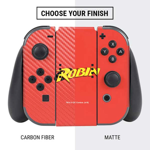 DC Comics Robin Official Logo Nintendo Switch Bundle Skin