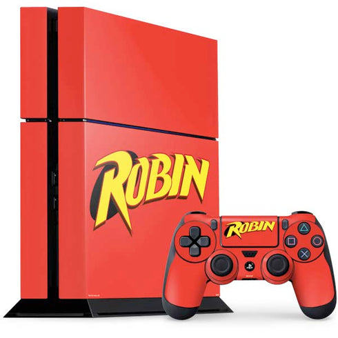 DC Comics Robin Official Logo PS4 Console and Controller Bundle Skin