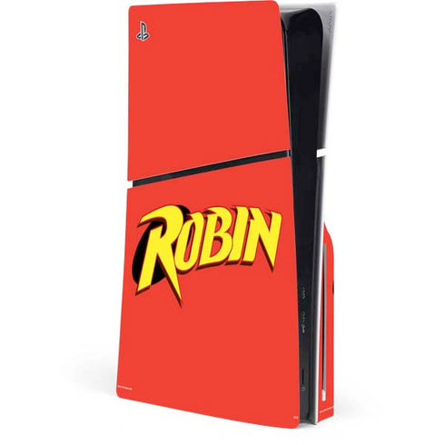 DC Comics Robin Official Logo PS5 Slim Disk Console Skin