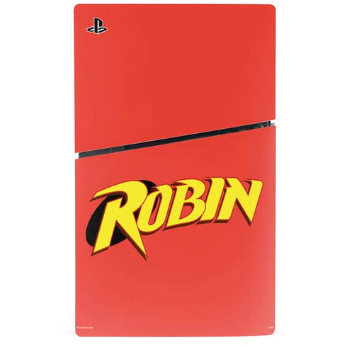 DC Comics Robin Official Logo PS5 Slim Digital Edition Console Skin