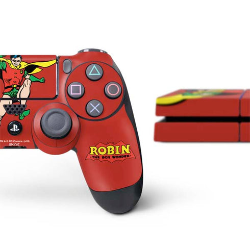 DC Comics Robin Classic Art PS4 Console and Controller Bundle Skin