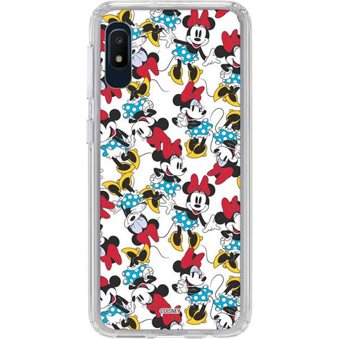 Disney Minnie Mouse Rockin Minnie Pattern Galaxy A10e Clear Case